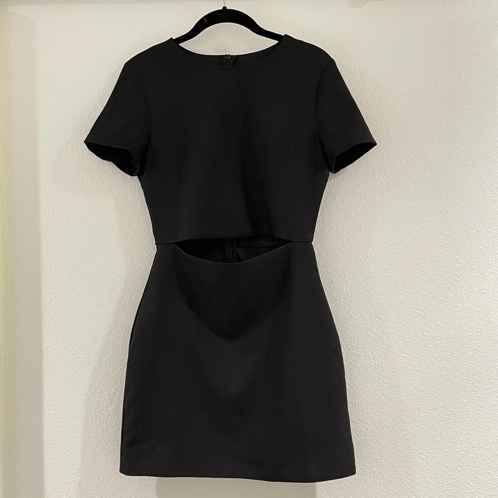 Black dress with peekaboo slit